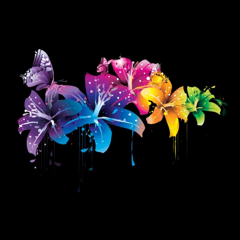 design de fleurs colorées