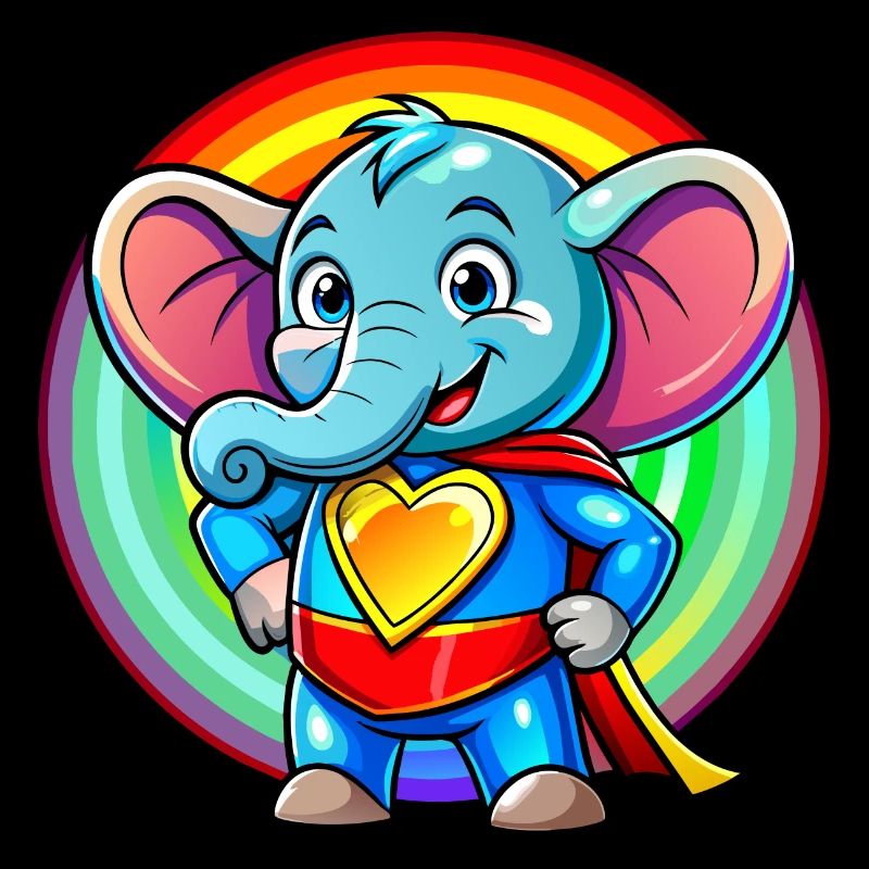Éléphant de super-héros
