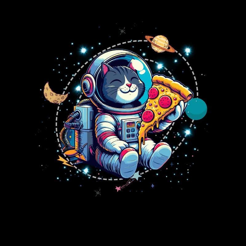 Chat de l’espace cool avec lunettes de soleil