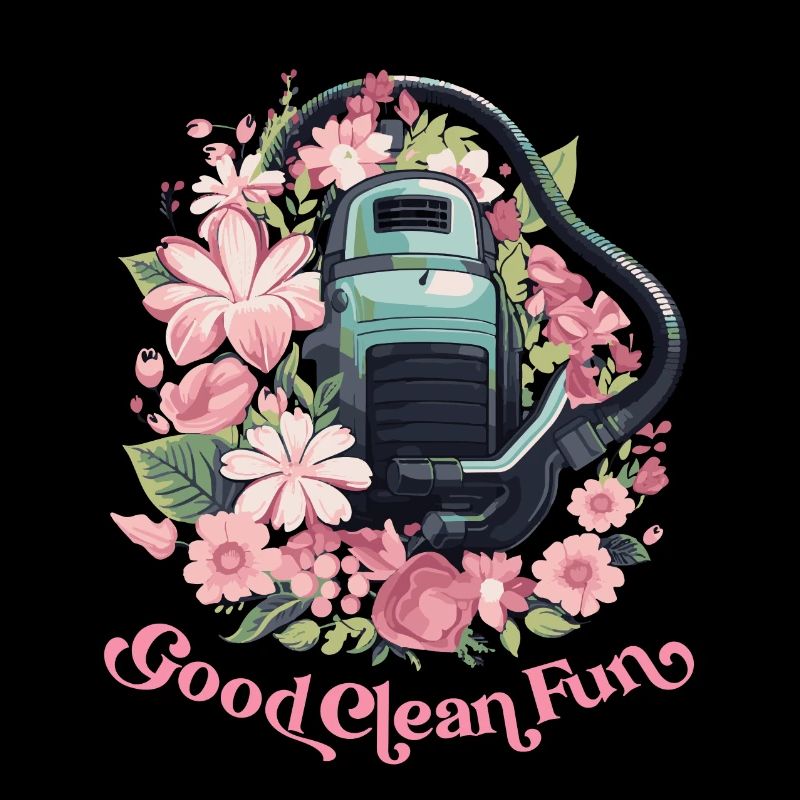 Florales Staubsauger Shirt – Putzfimmel Statement