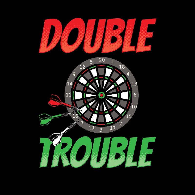 Lustiges Dart Geschenk double trouble Dartboard