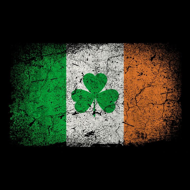 Irlande drapeau trèfle vintage