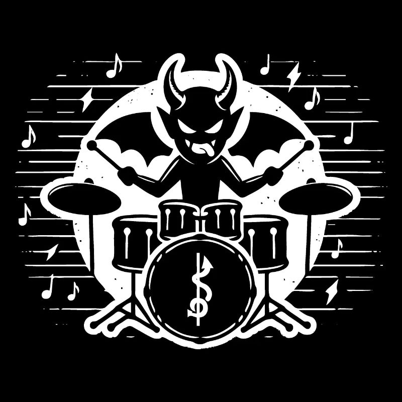Devilish Drummer Design