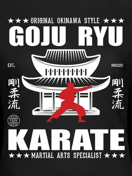cool Gojo-Ryu kampsport design med kanji