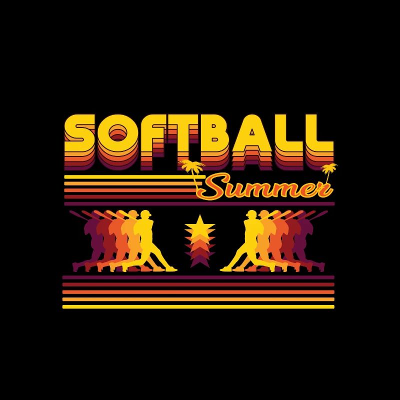 Retro Softball Summer Design