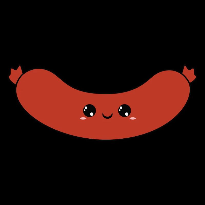cute smiling sausage, süße lächelnde wurst