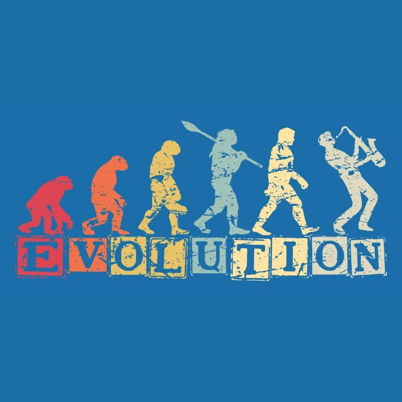 Evolution Saxophone Musician Saxophonist