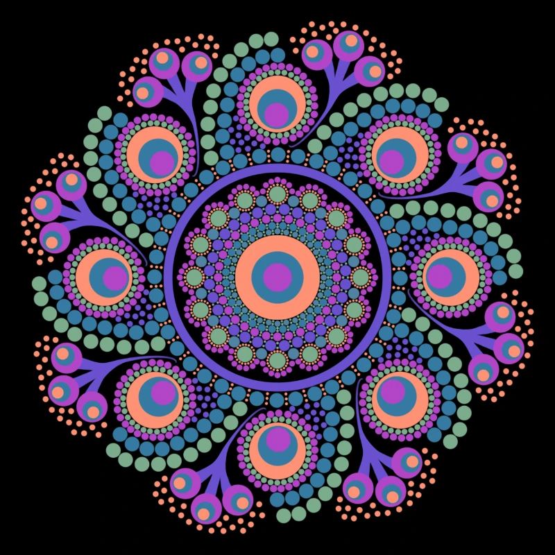 Rainbow Dot Mandala