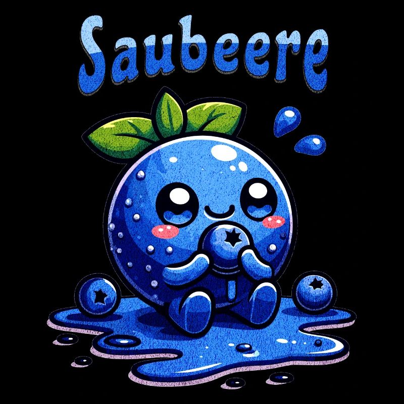 Saubeere - süße Blaubeere hat sich eingesaut