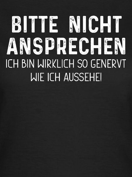 Bitte nicht ansprechen