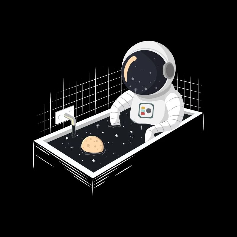 Astronaut in Badewanne