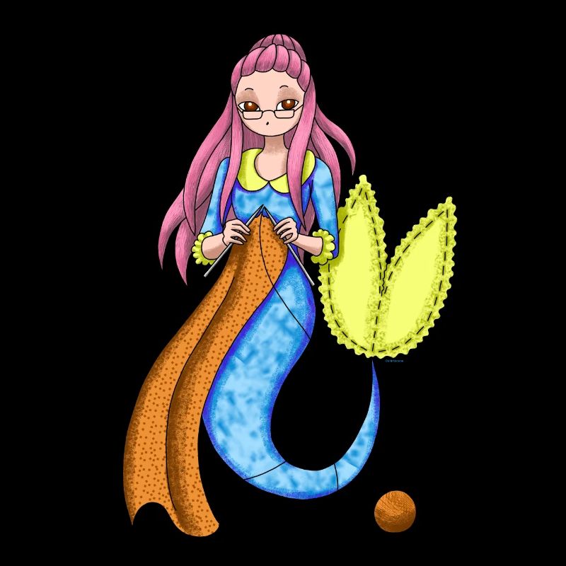 Mermaid Knitting Crochet Needlework Gift