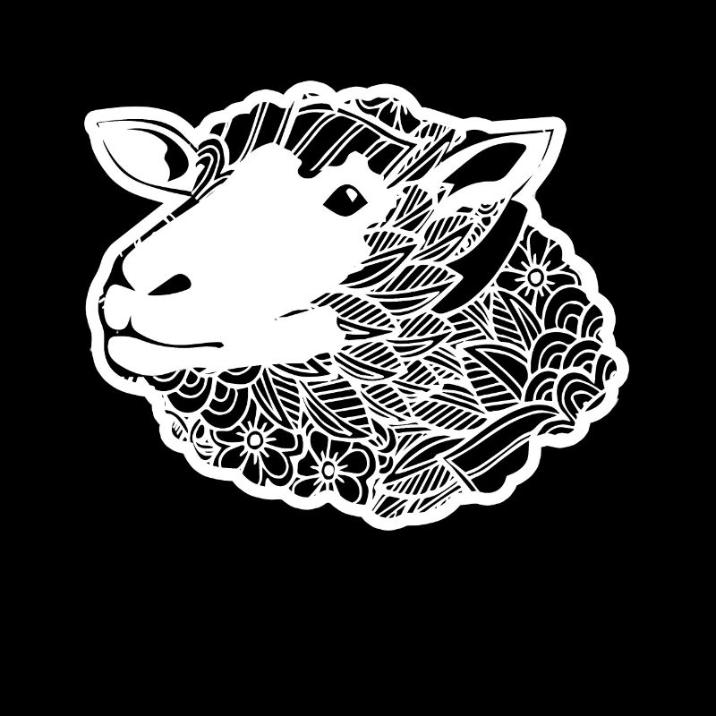 Sheep Sheep Floral Pattern