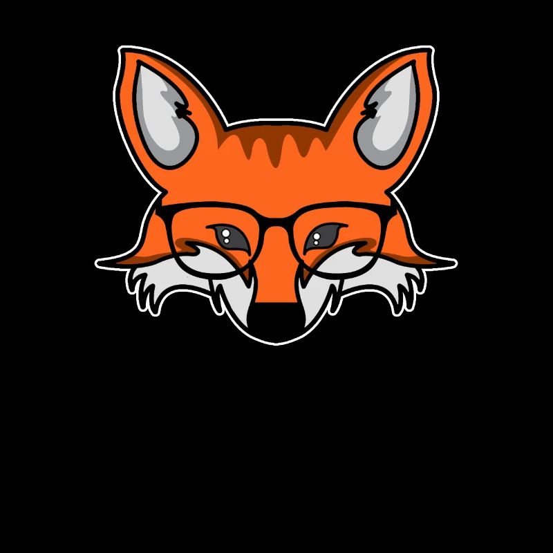 Smart Nerdy Fuchs Mit Brille