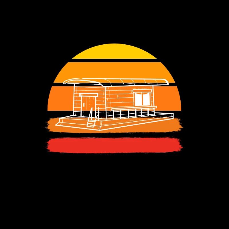 Vintage Houseboat Retro Boating Captain Tiny House