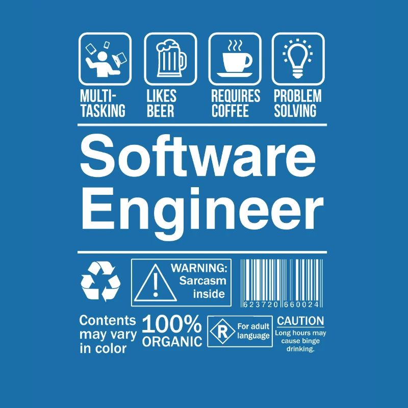 Software Engineer Product Label Funny Gift
