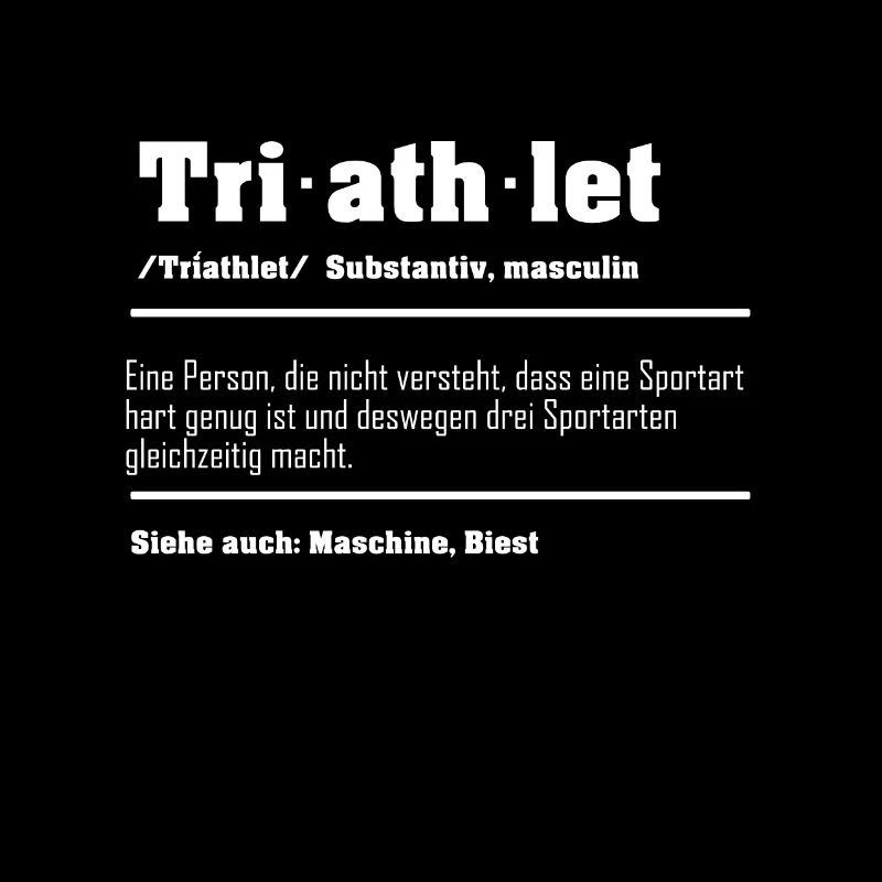 Triathlon Triathlet Begriffserklärung Geschenk