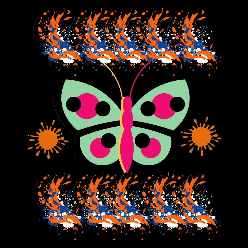 Abstrakte Splash-Kunst Schmetterling