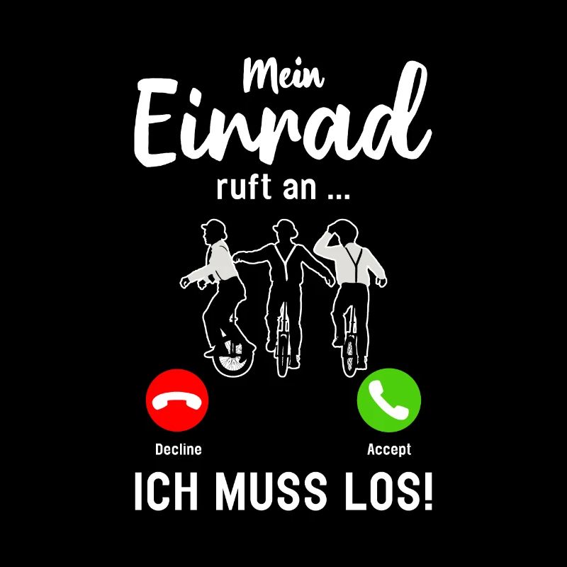 Einrad Ruft an Einradfahrer Smartphone