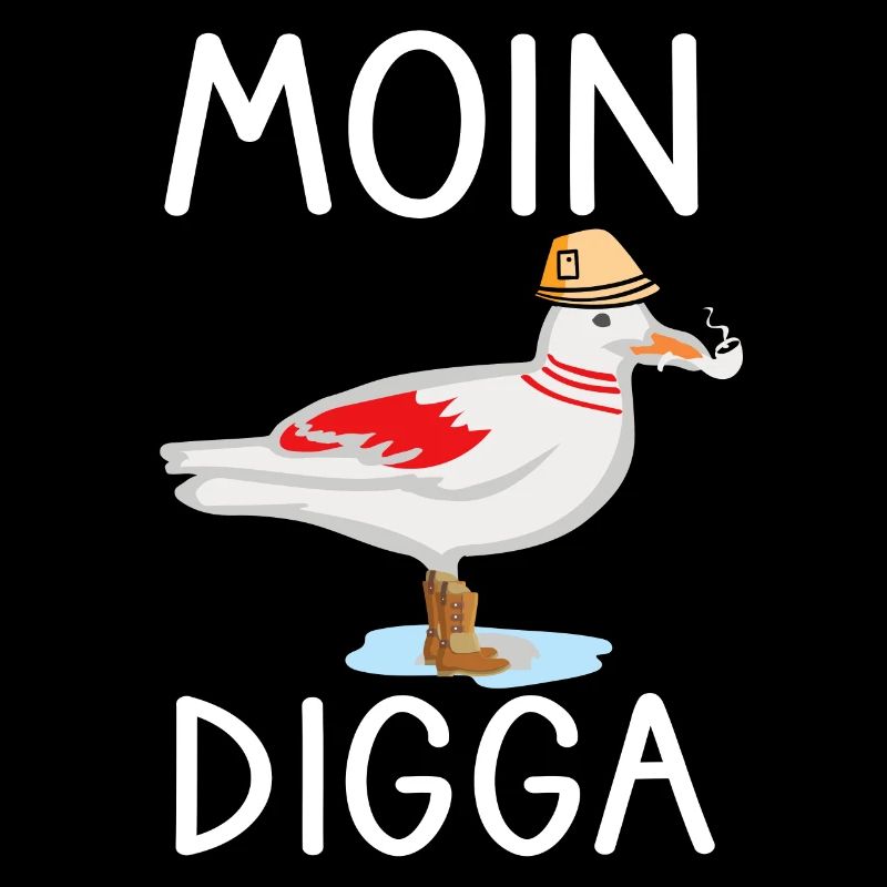 Moin Digga Seagull North German Low German Saying