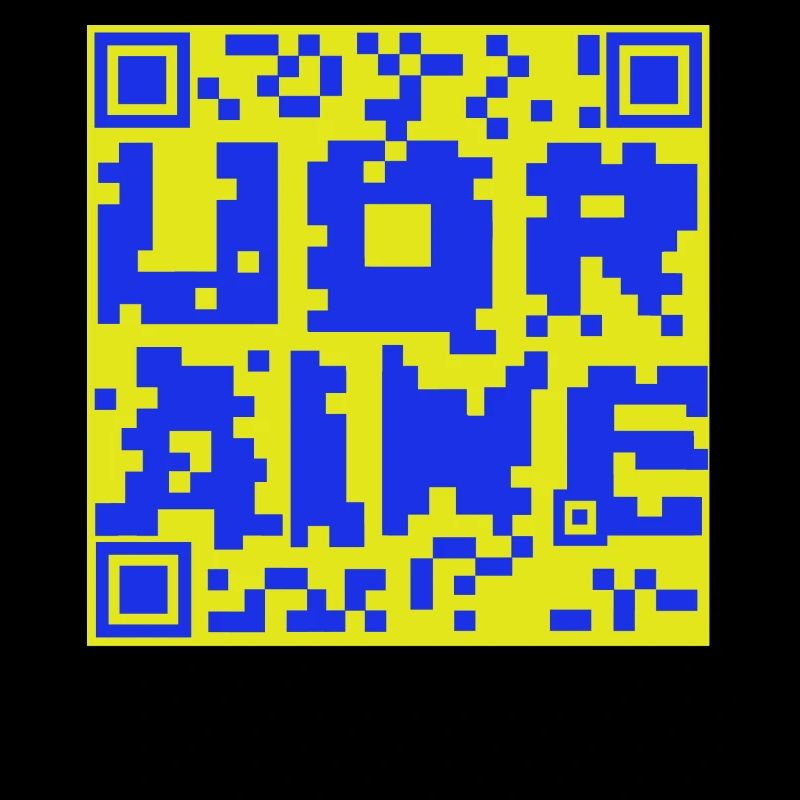QR Code UQRAINE, Ukraine Flaggen Farbe Design