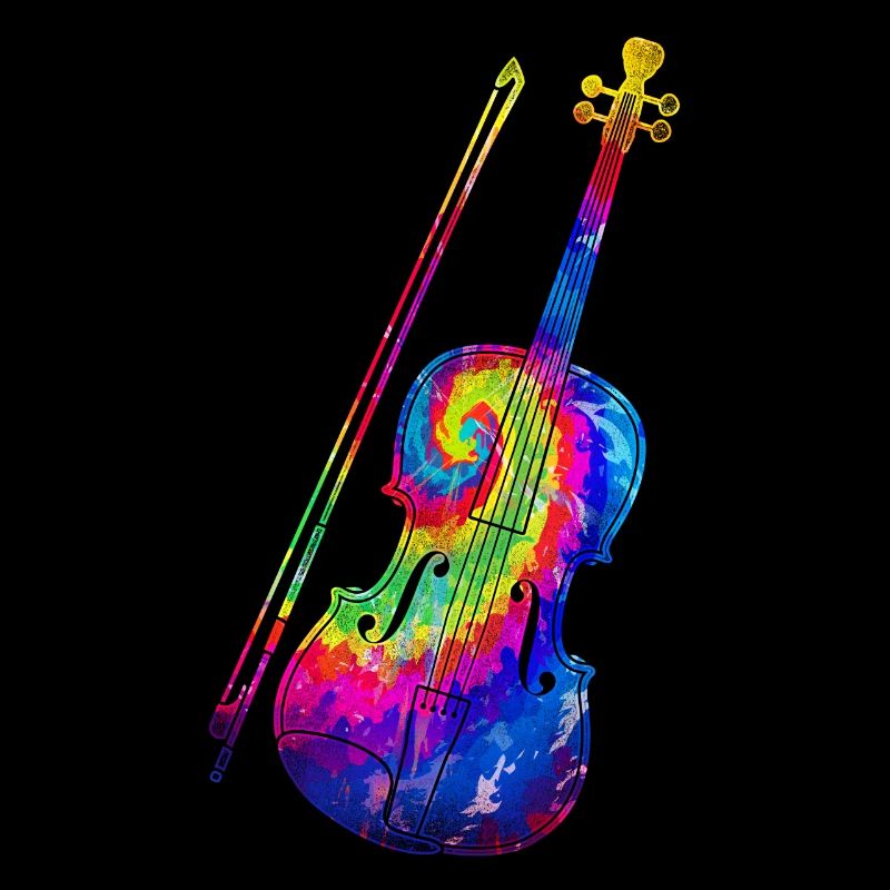 Violon Violoniste Tie Dye 80s 90s