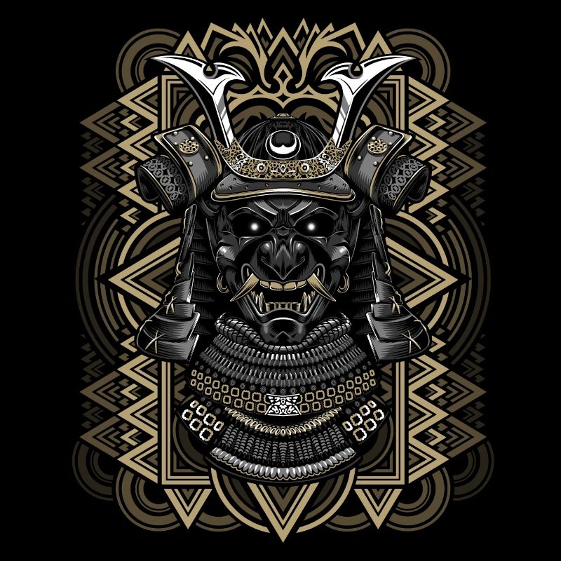 Masque de samouraï doré