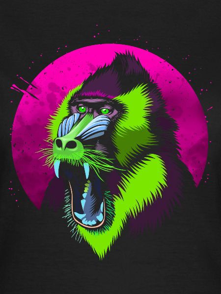 Psychedelic baboon