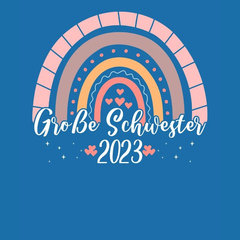 Große Schwester 2023 Boho Regenbogen Mädchen