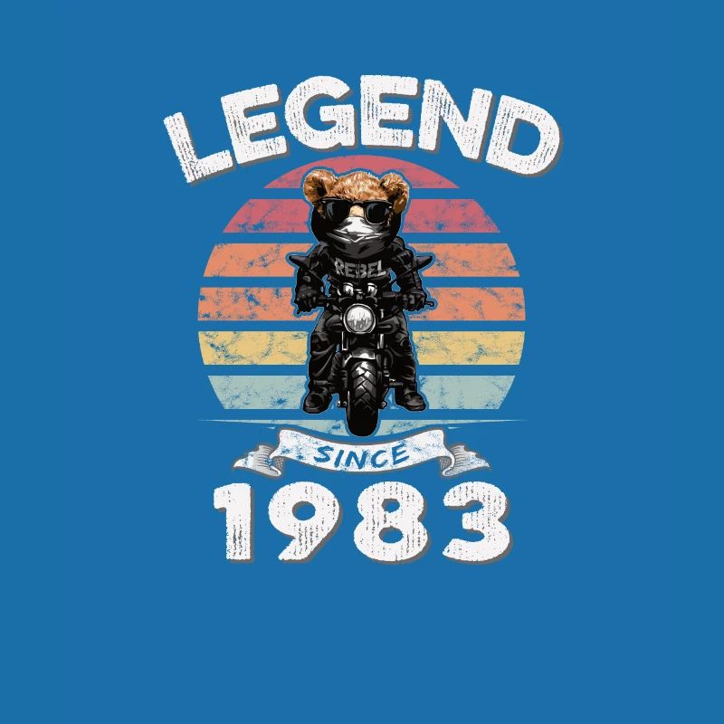 1983 Geburtstag Legend since sunset Teddy