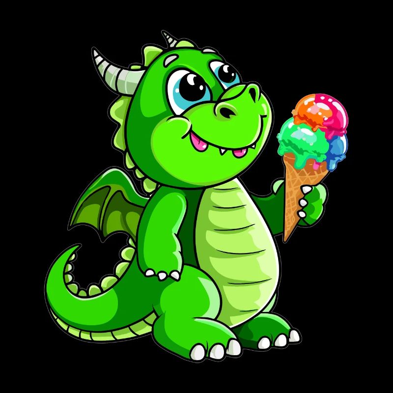 Drache mit Eis Comic