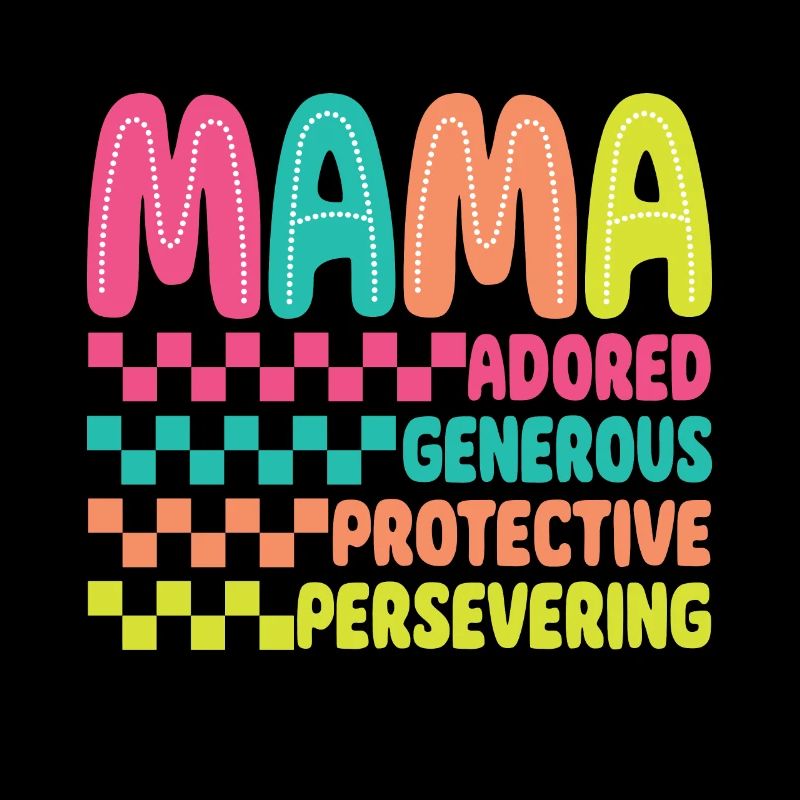 Retro Kariert Mama Mama Muttertag