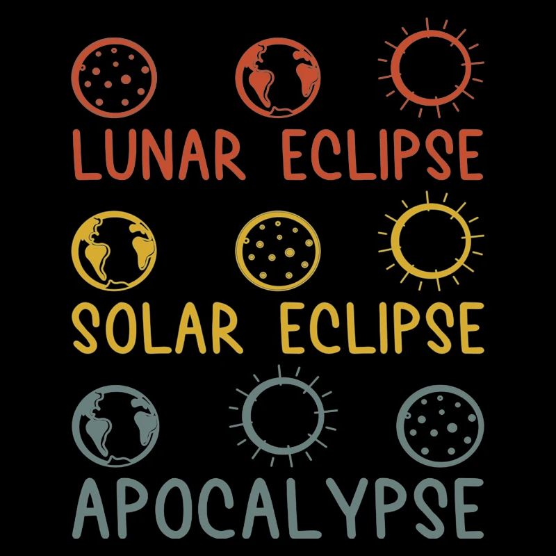 Éclipse Lunaire Solaire Apocalypse Événement Céleste