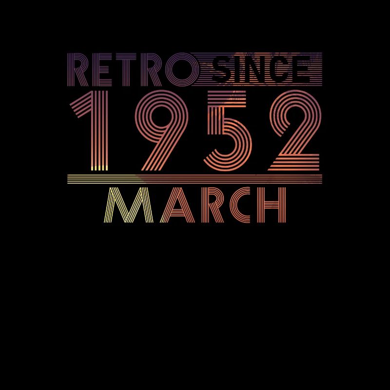 Retro Birthday March 1952 - Sunset line