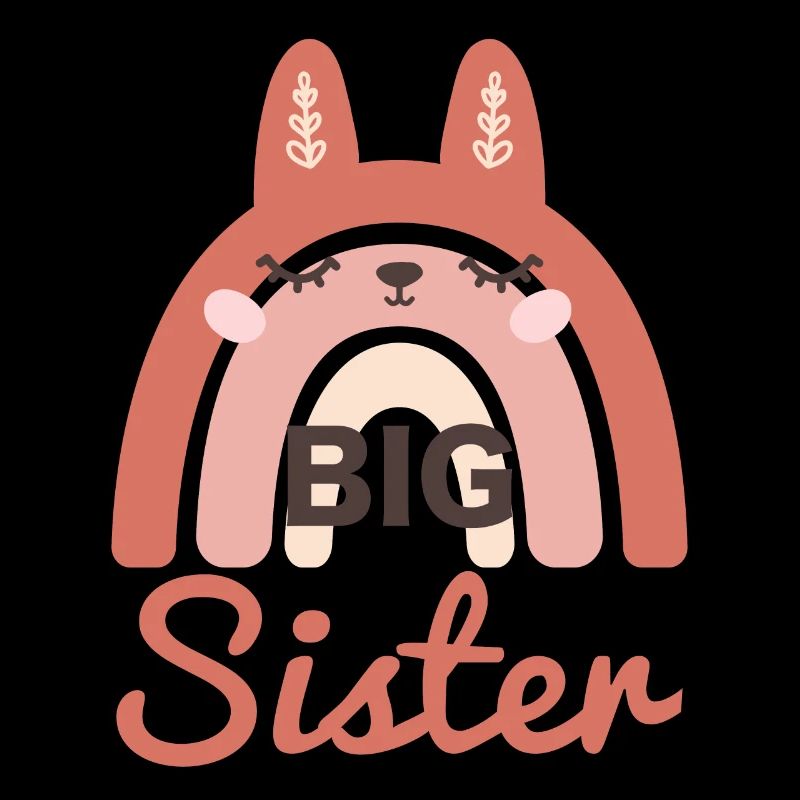 Grosse Schwester Hase Regenbogen sister-to-be