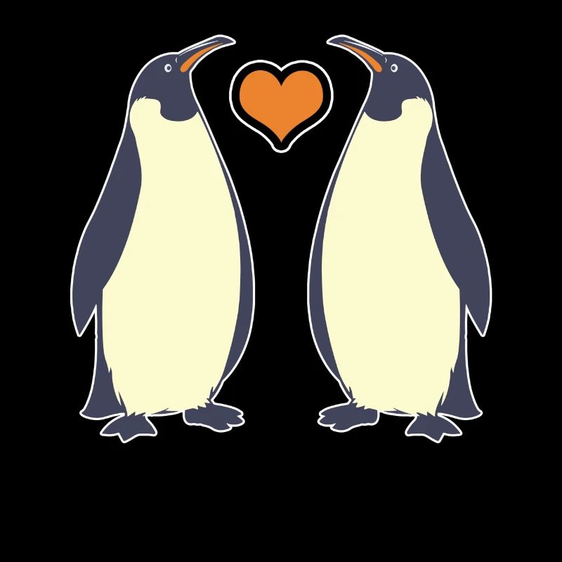 Emperor Penguin With Heart