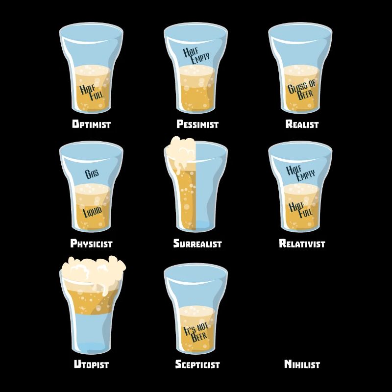 Bier Optimist Pessimist Realist