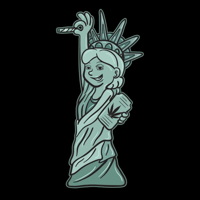 Statue de la Liberté Joint High Cannabis Weed Herbe