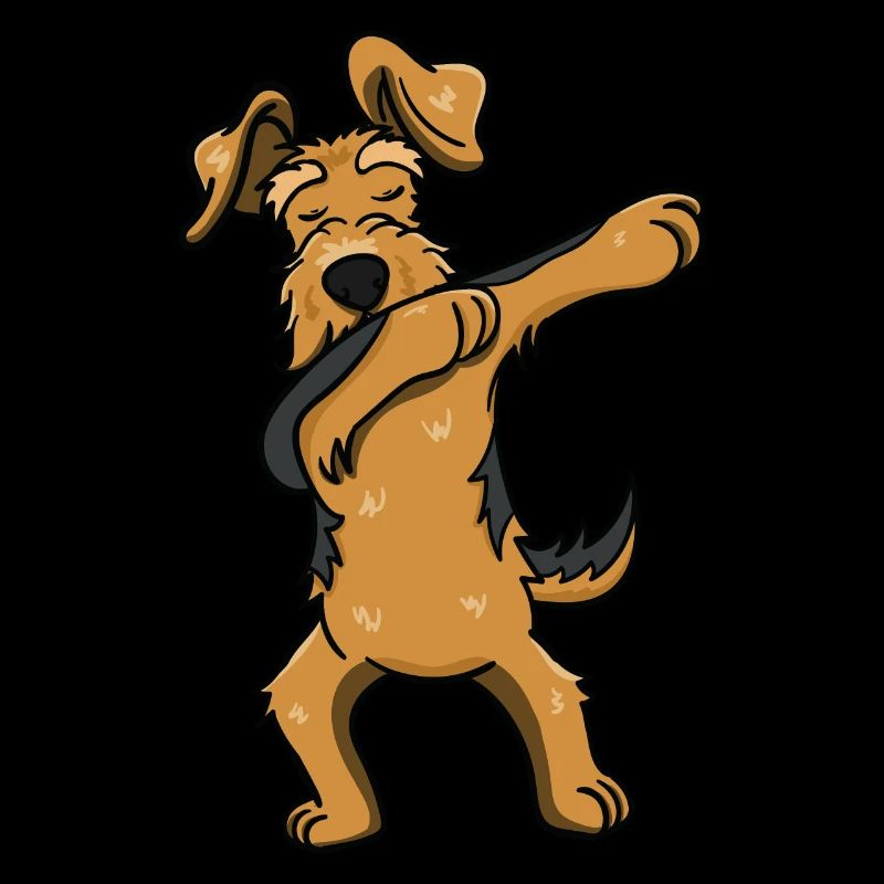 Cadeau drôle de danse de chien Airedale