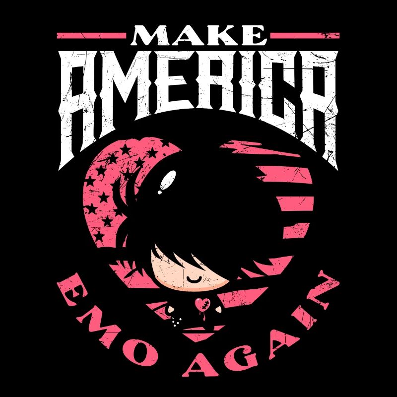 Emoticon Make America Emo Again Emocore Esthétique