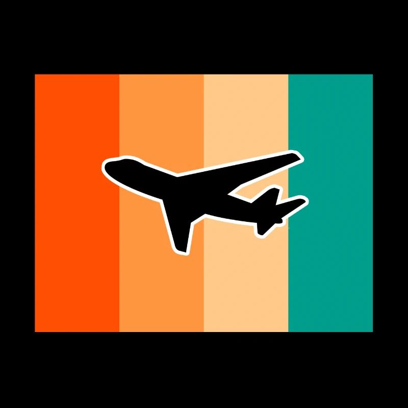 Flugzeug bunt Boing Luftfahrt Jet Geschenk