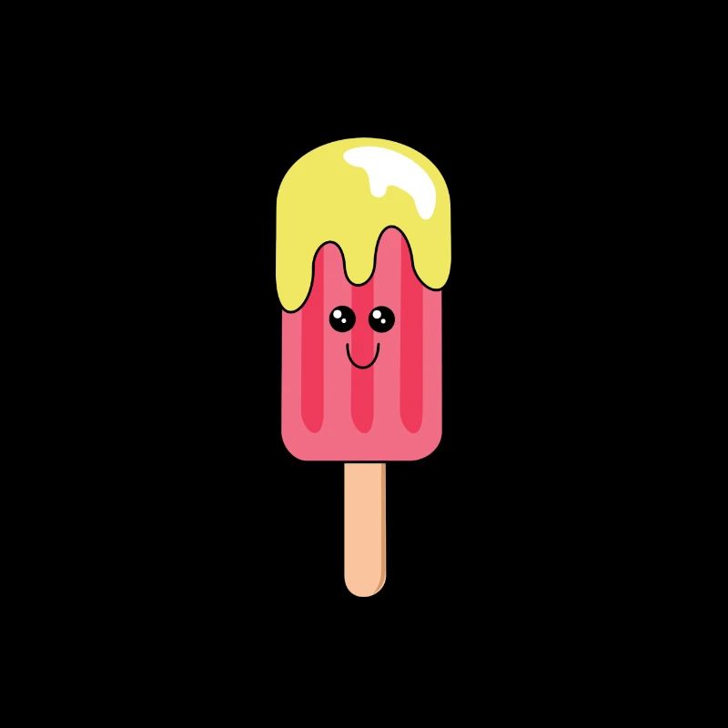 Water ice | Cute | Face | Popsicles | red