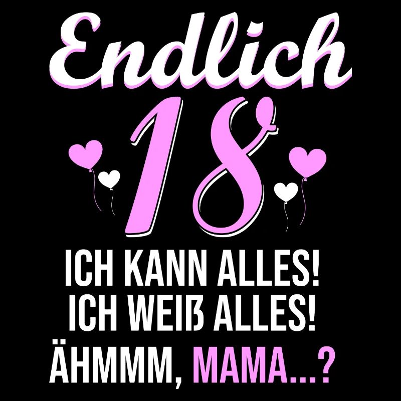 Endlich 18 18. Geburtstag Geburtstagsgeschenk