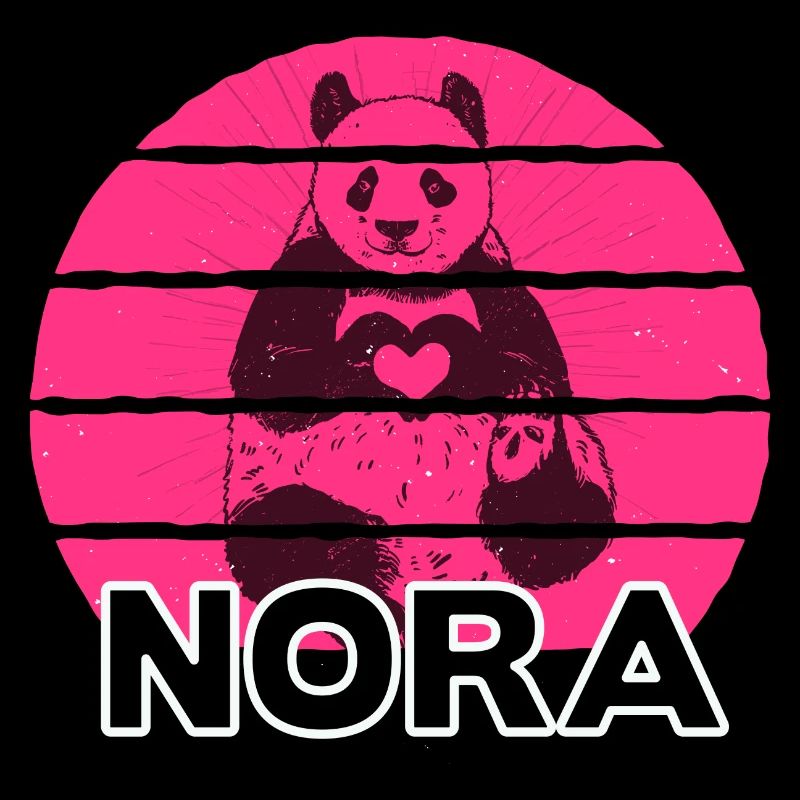 NORA - Beau nom avec panda mignon