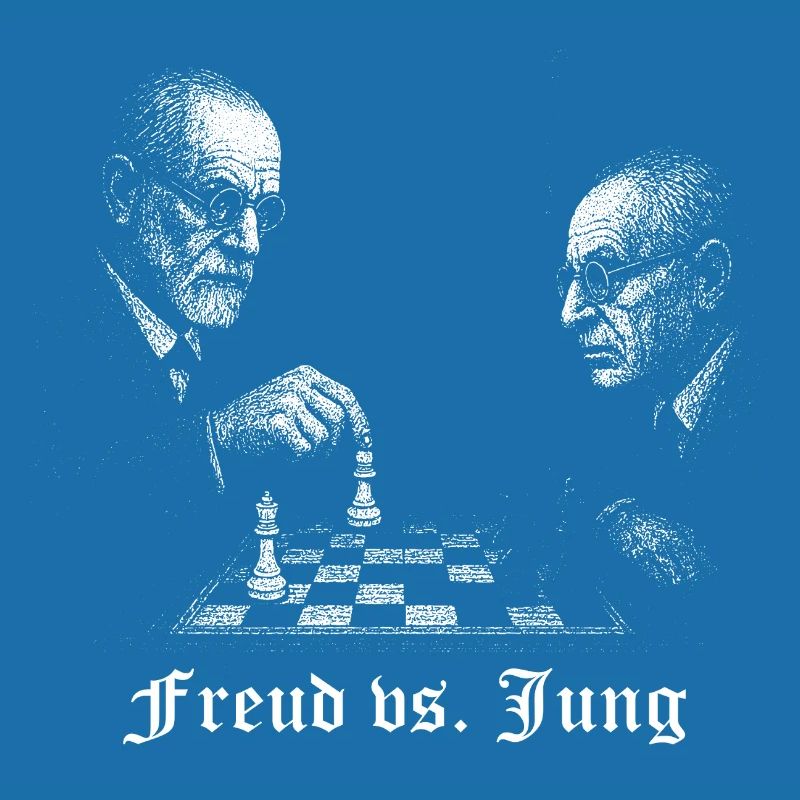 Freud and Jung playing chess