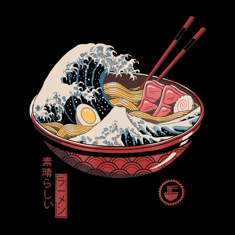 Große Ramen Wave T Shirt