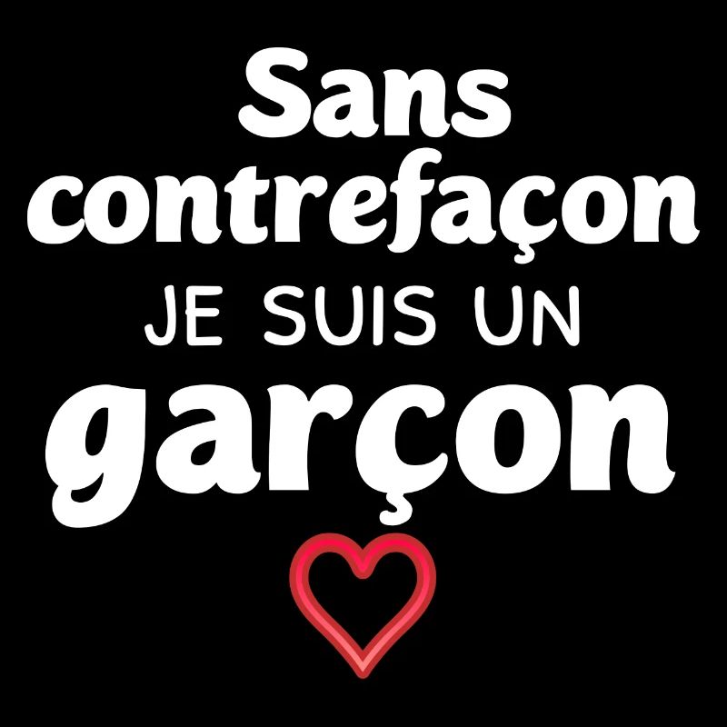 Sans contrefaçon je suis un garçon. Bébé.
