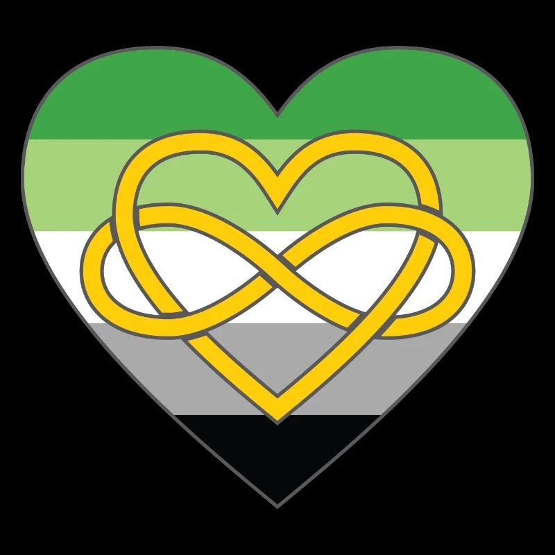 Polyamory Infinity Heart Aromantic Pride