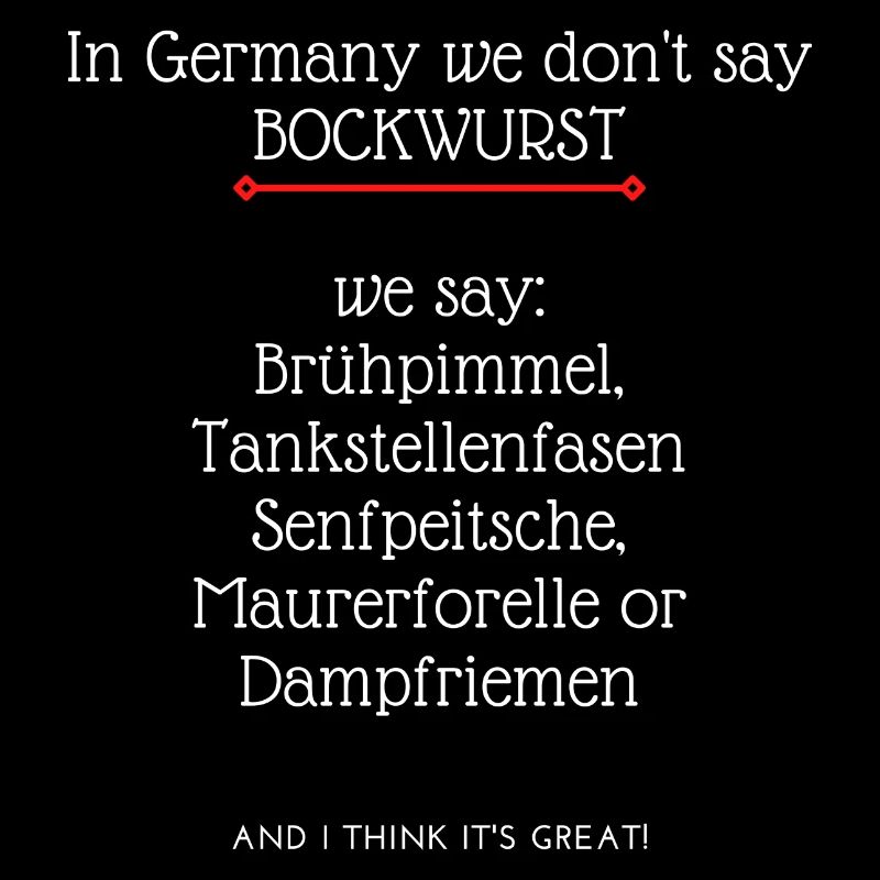 BOCKWURST auf deutsch!