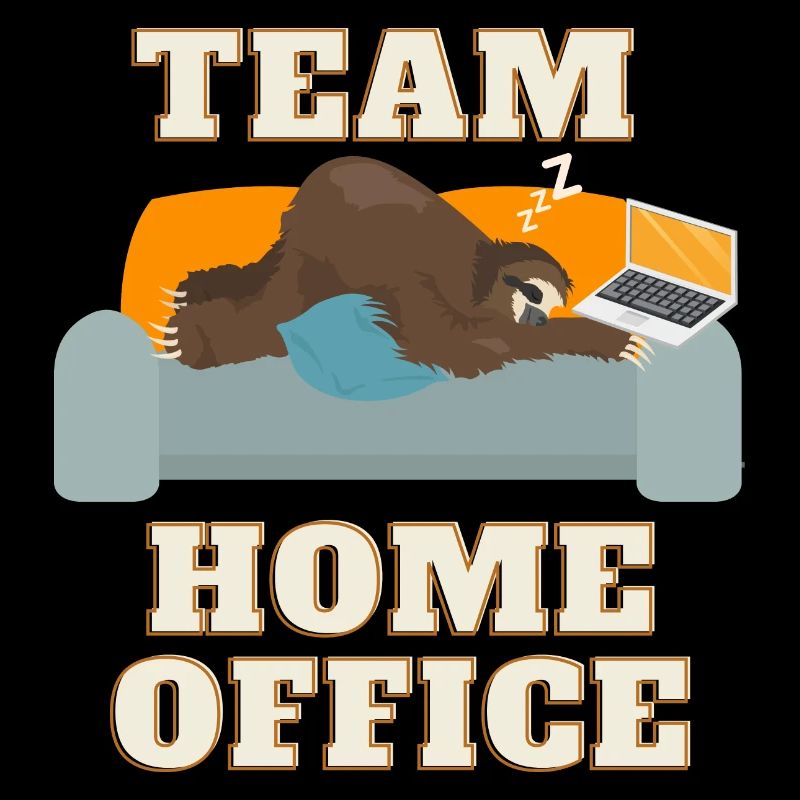 Team home office office home office saying sloth